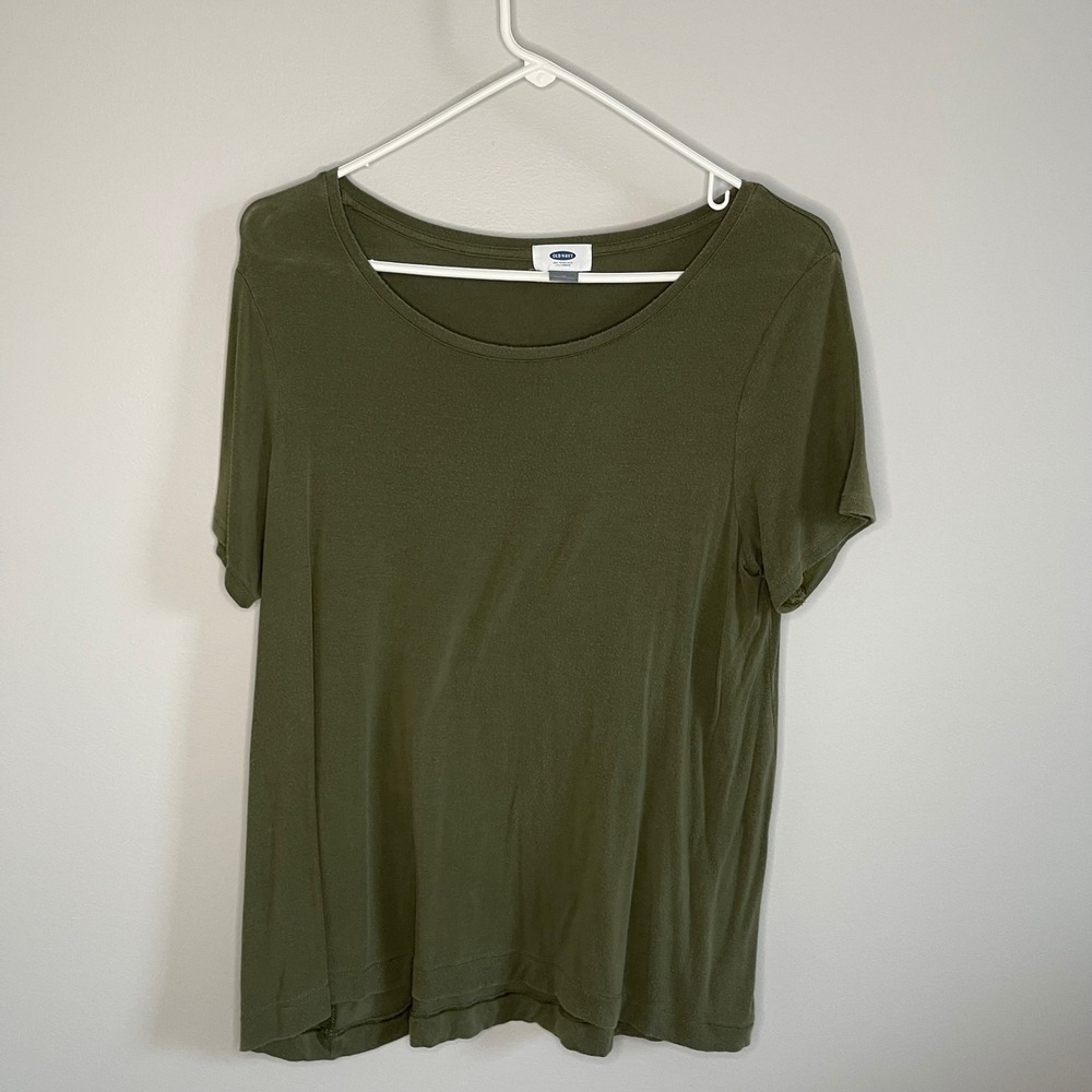 Old Navy Olive Green T-Shirt‎ Basic Short Sleeve Top Comfy Casual Womens Medium